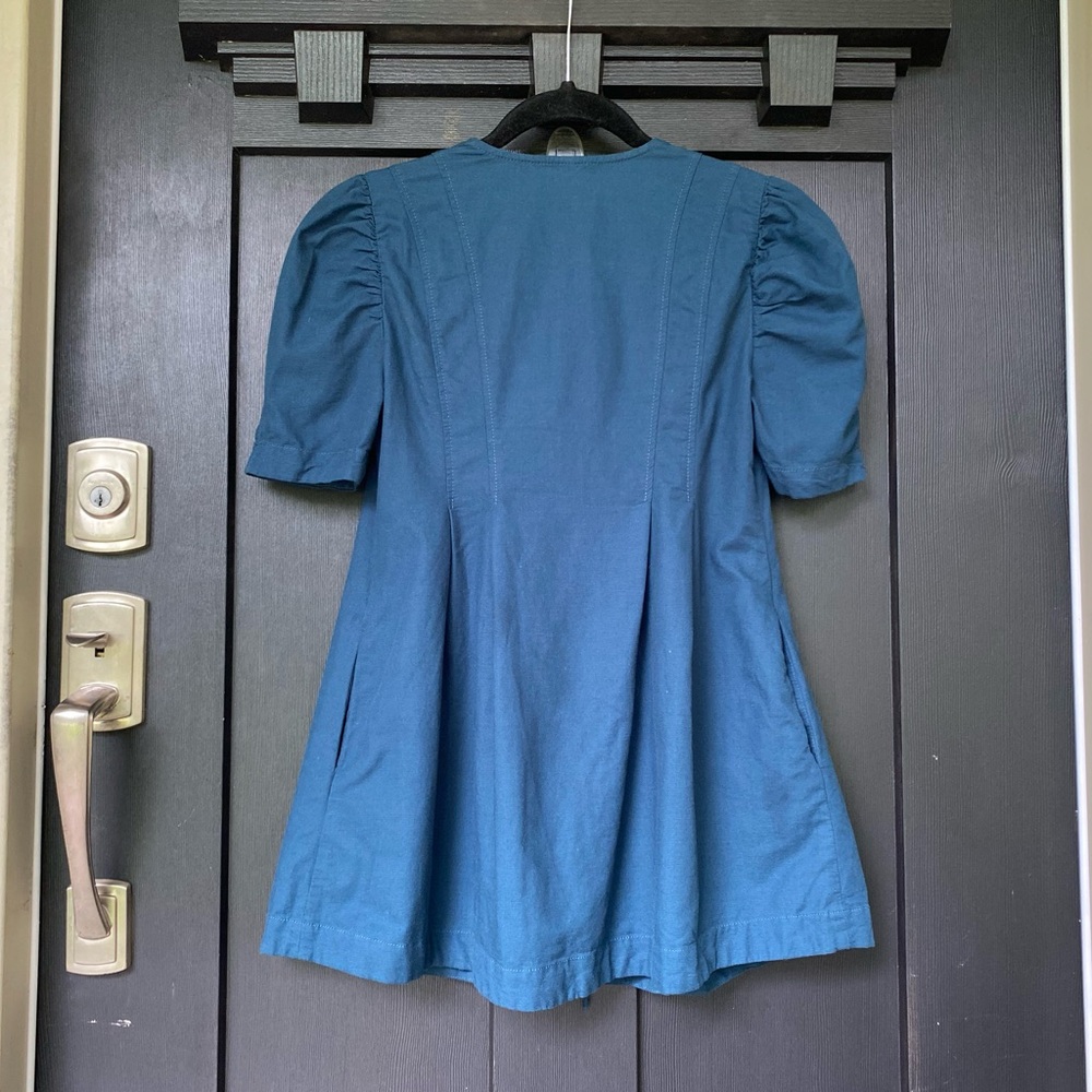 FREE PEOPLE Adelle Teal Blue Mini Dress Tunic—Size XS - Picture 9 of 16